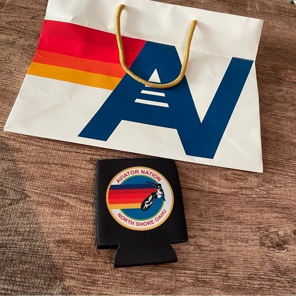 Aviator Nation Black North Shore Oahu Koozie